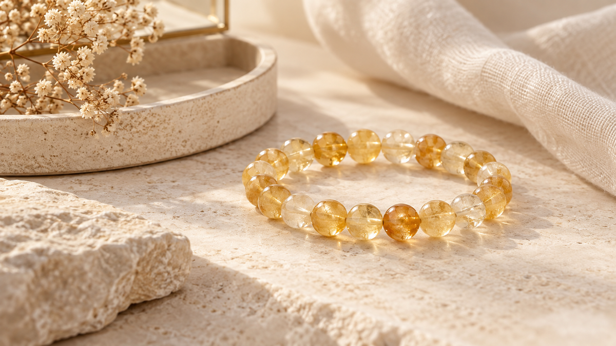 Citrine bracelet meaning and styling guide by SoftLumina