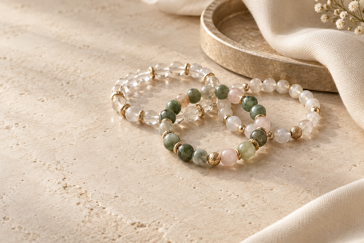 How to stack crystal bracelets styling guide by SoftLumina