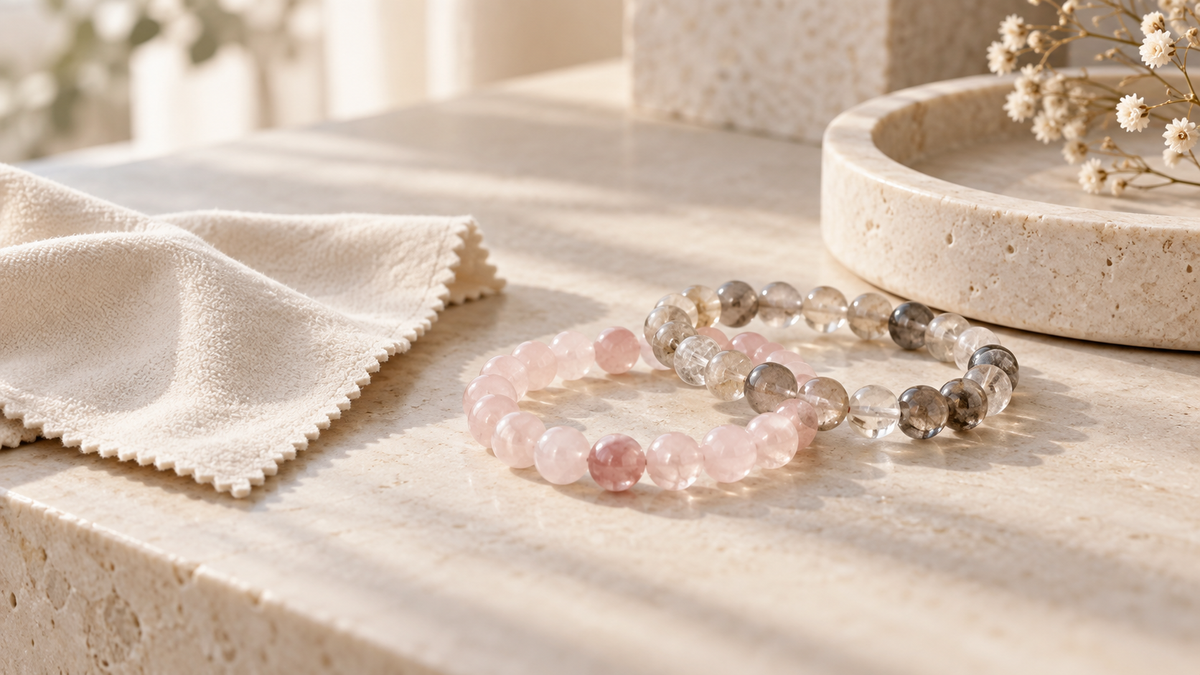 How to care for crystal bracelets cleaning and storage guide by SoftLumina
