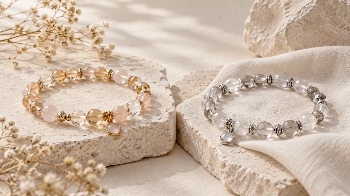 Gold-tone vs silver-tone crystal bracelet styling guide by SoftLumina