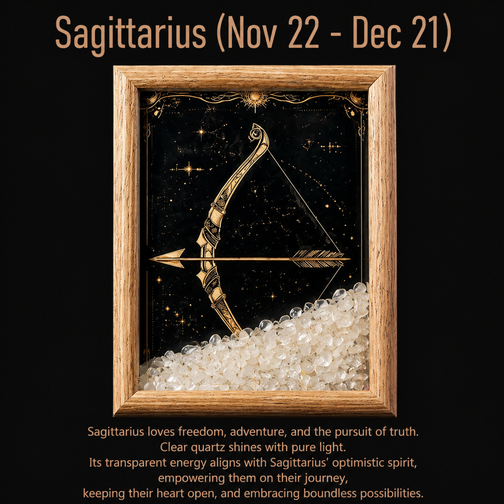Zodiac Crystal Frame | Natural Crystal Specimen Collection