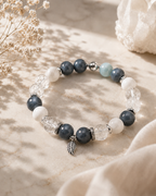 Bracelet apaisant feuille d'argent Serena
