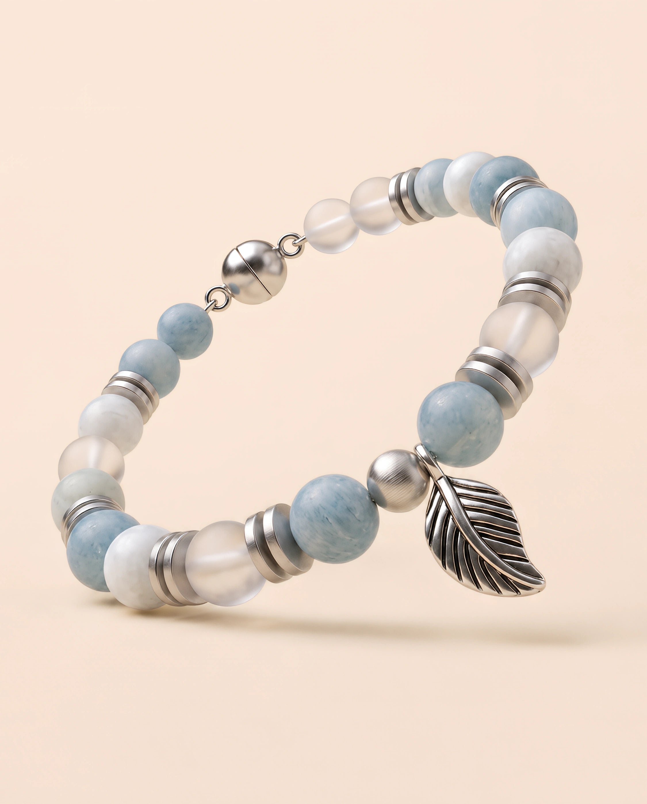 Serena Silver Leaf Calm Bracelet