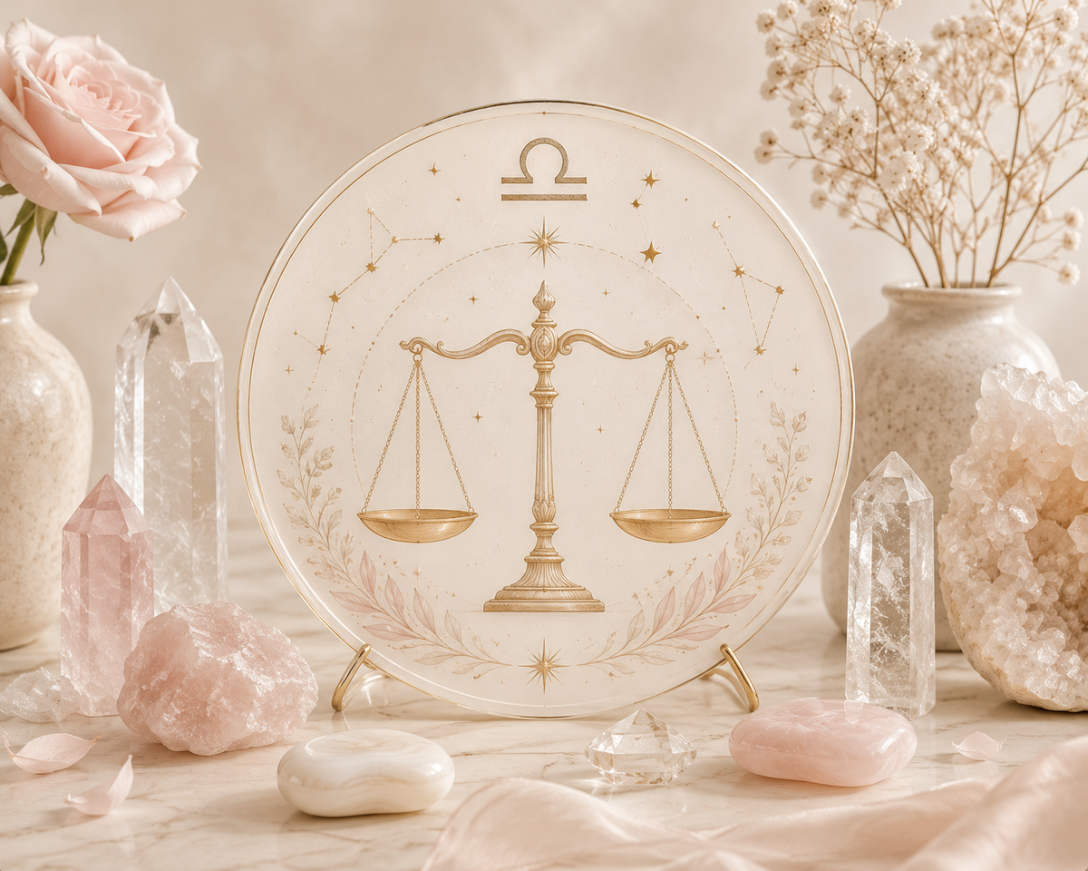 Libra inspired natural crystal still life by SoftLumina