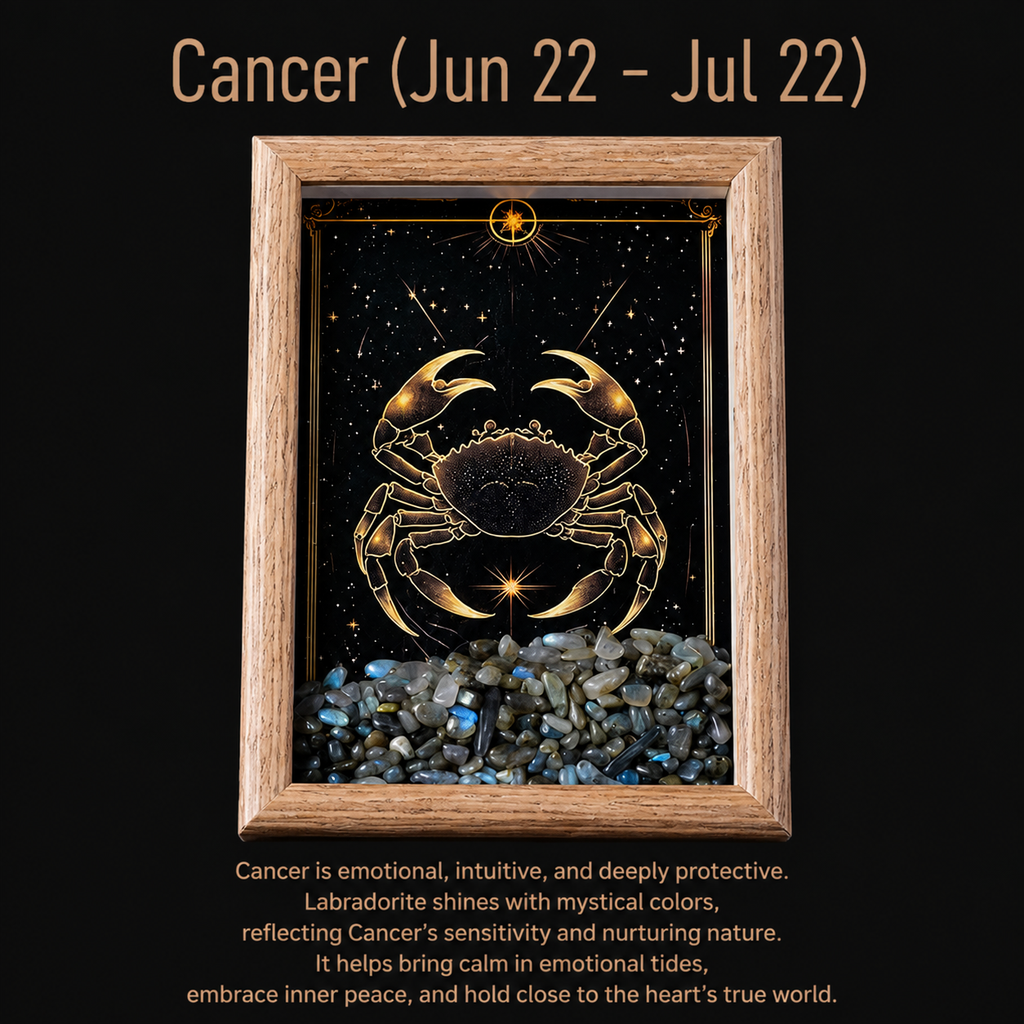 Zodiac Crystal Frame | Natural Crystal Specimen Collection