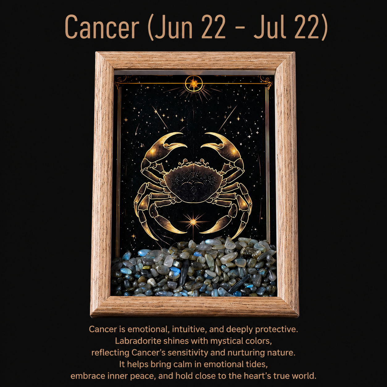 Zodiac Crystal Frame | Natural Crystal Specimen Collection