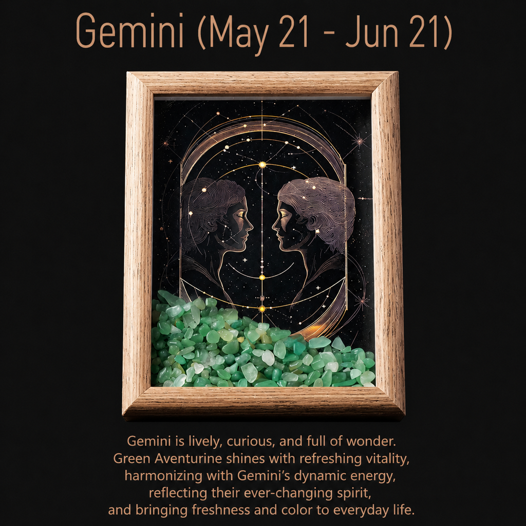 Zodiac Crystal Frame | Natural Crystal Specimen Collection