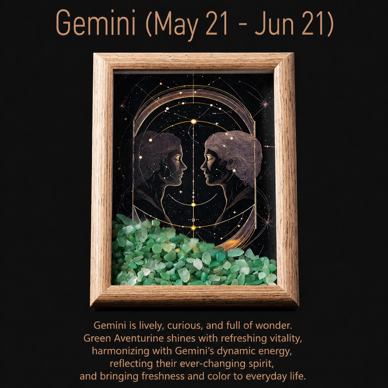 Zodiac Crystal Frame | Natural Crystal Specimen Collection
