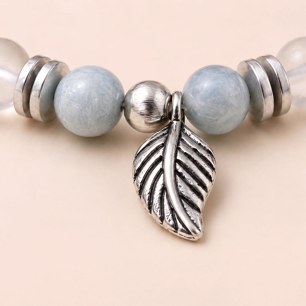 Serena Silver Leaf Calm Bracelet