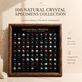 100 Natural Crystal Specimens Collection Frame | Crystal Display & Home Decor