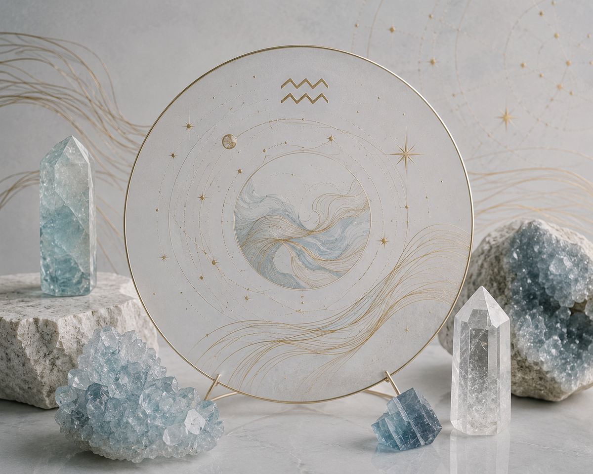 Aquarius inspired natural crystal still life by SoftLumina