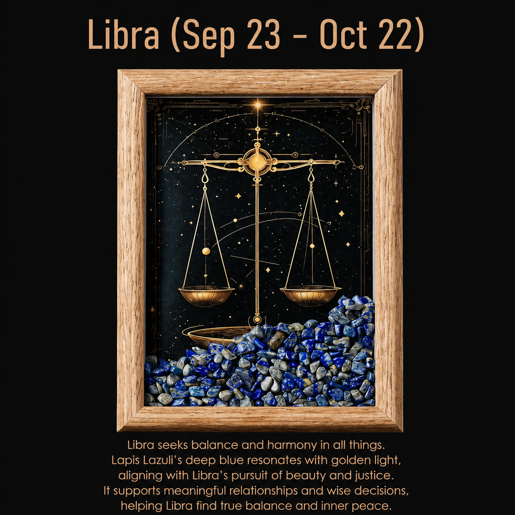 Zodiac Crystal Frame | Natural Crystal Specimen Collection