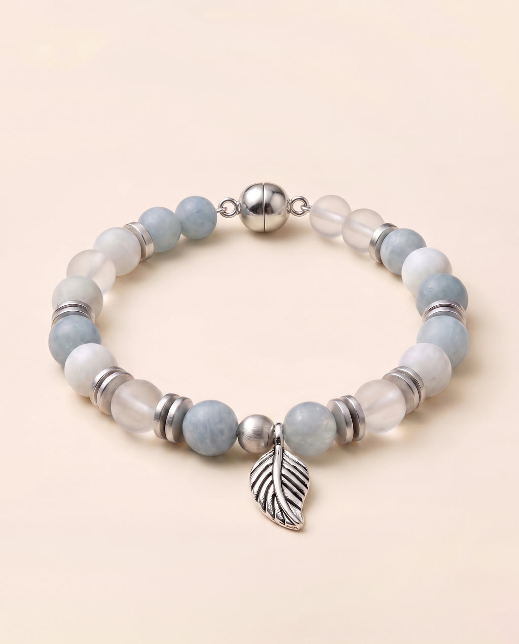 Serena Silver Leaf Calm Bracelet