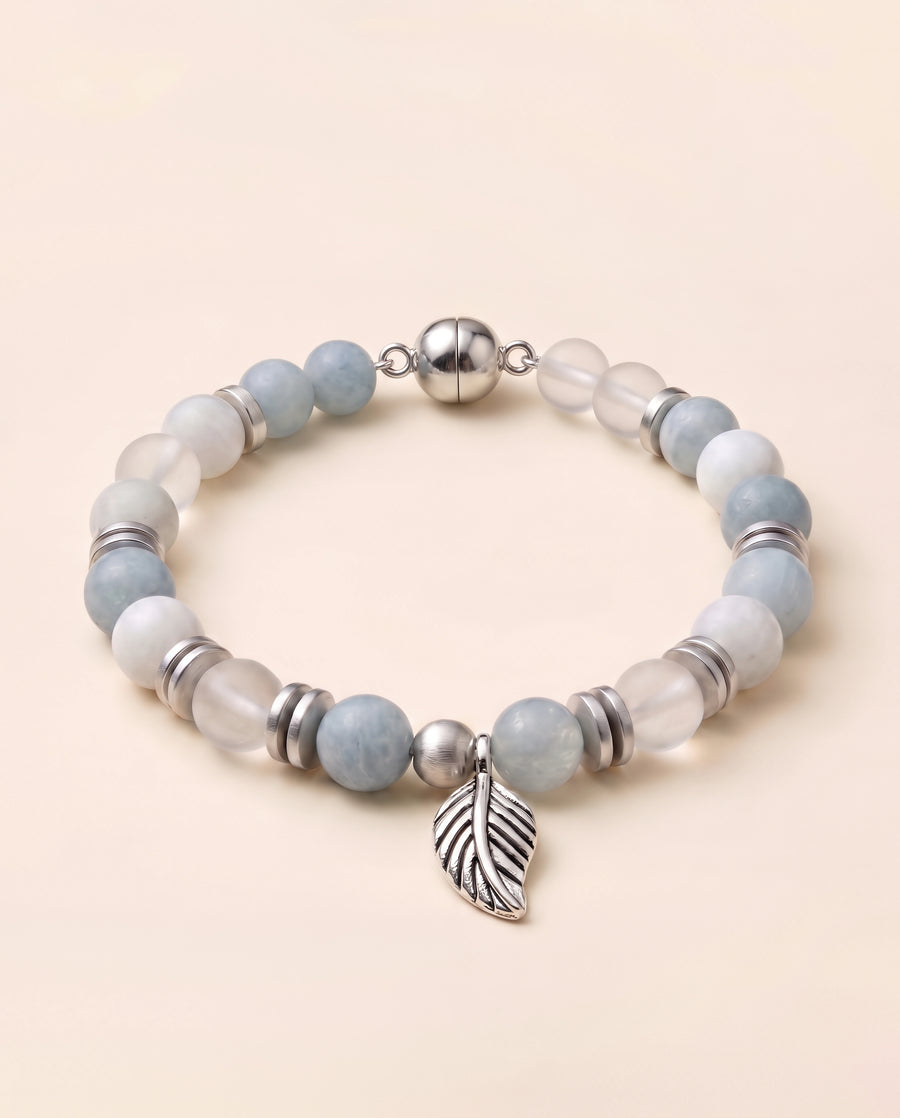Serena Silver Leaf Calm Bracelet