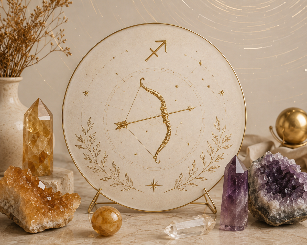 Sagittarius inspired natural crystal still life by SoftLumina
