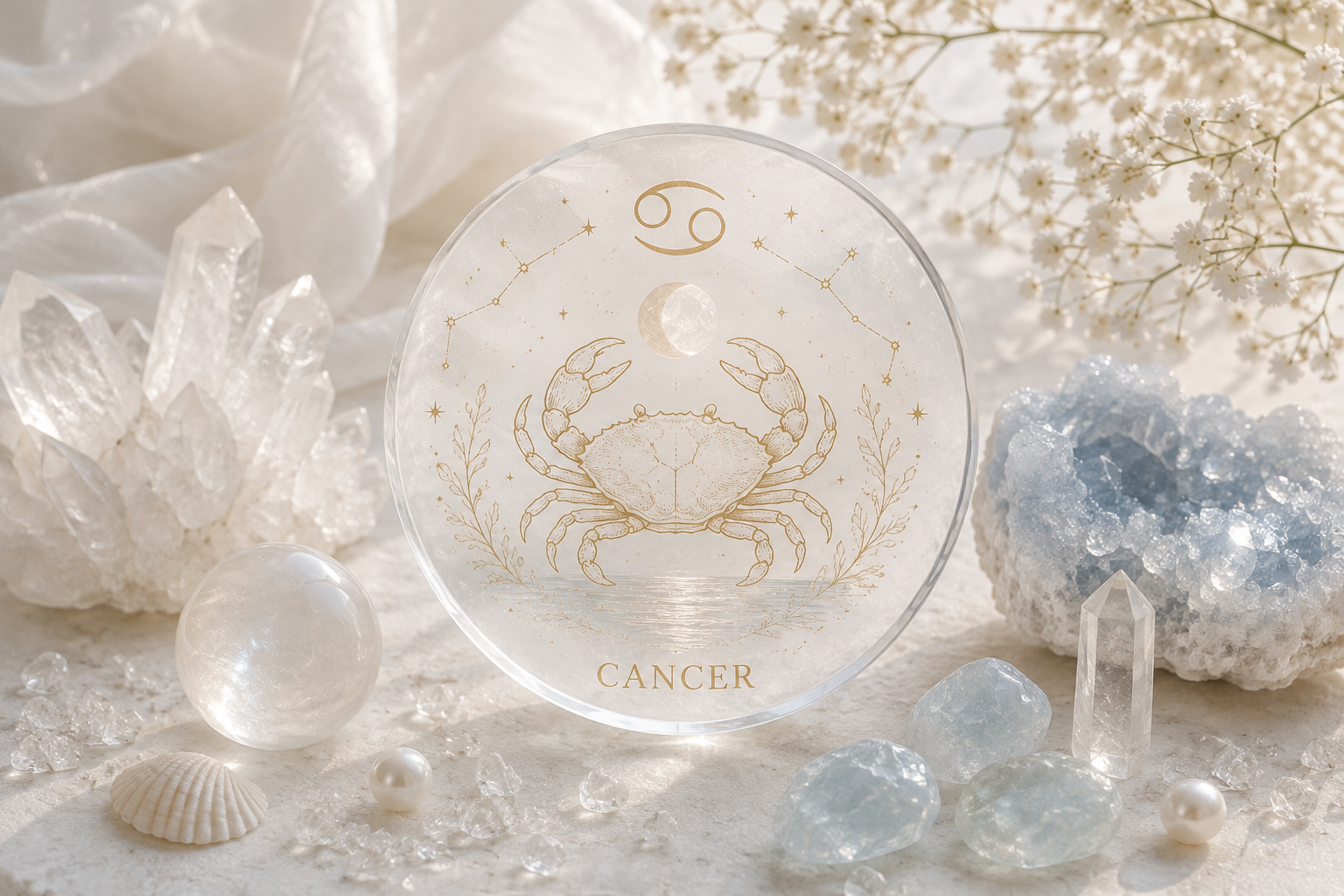Cancer inspired natural crystal still life by SoftLumina