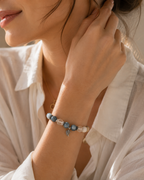 Bracelet apaisant feuille d'argent Serena