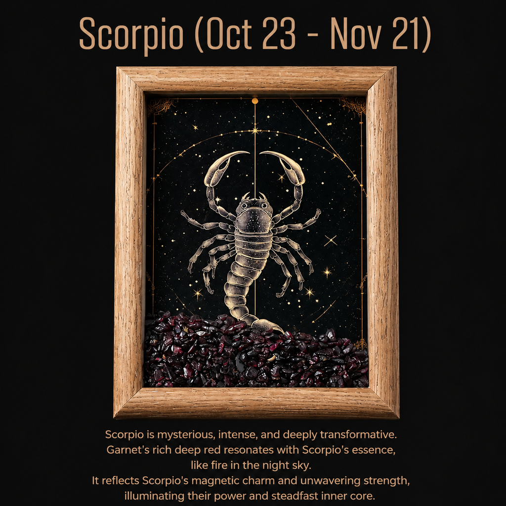 Zodiac Crystal Frame | Natural Crystal Specimen Collection