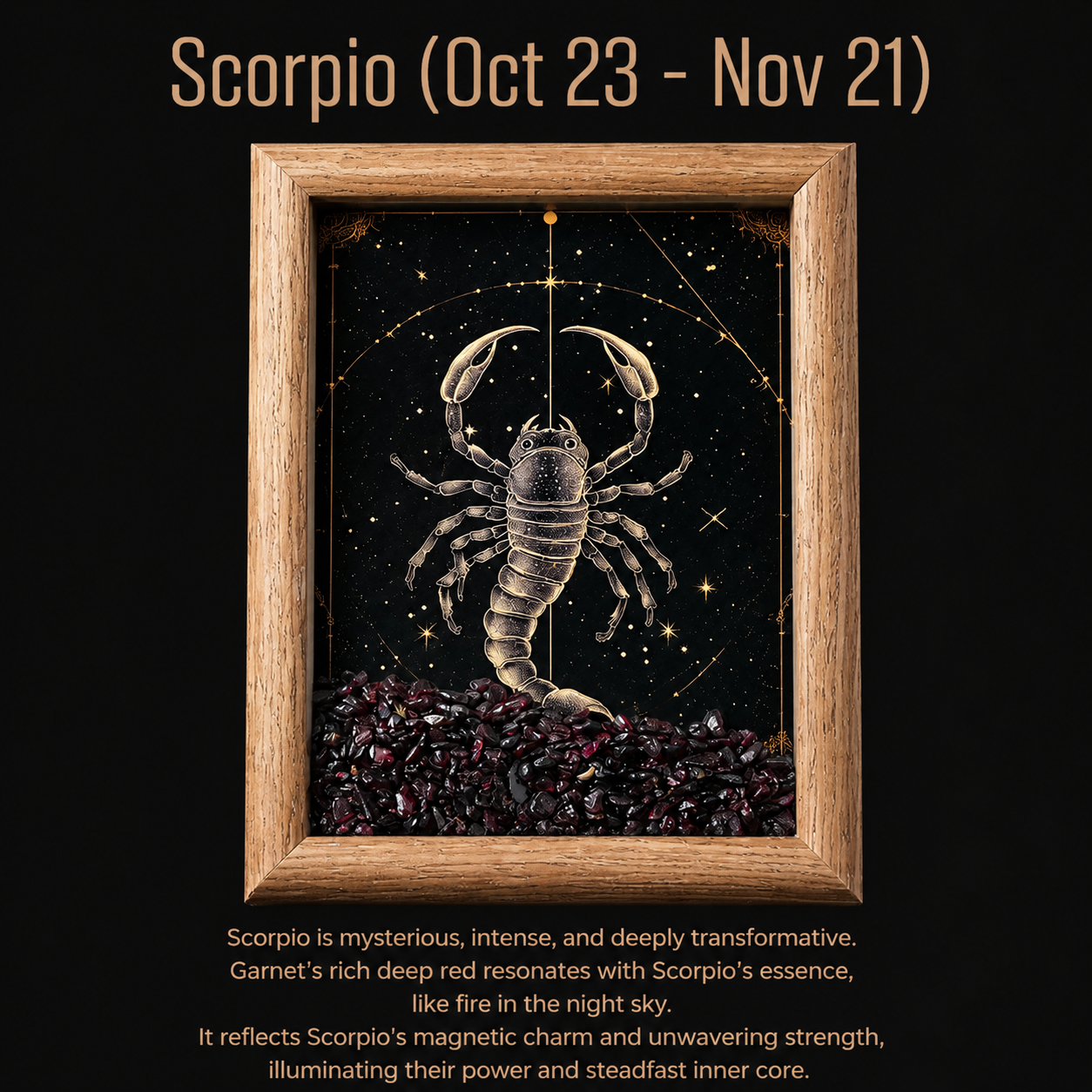 Zodiac Crystal Frame | Natural Crystal Specimen Collection