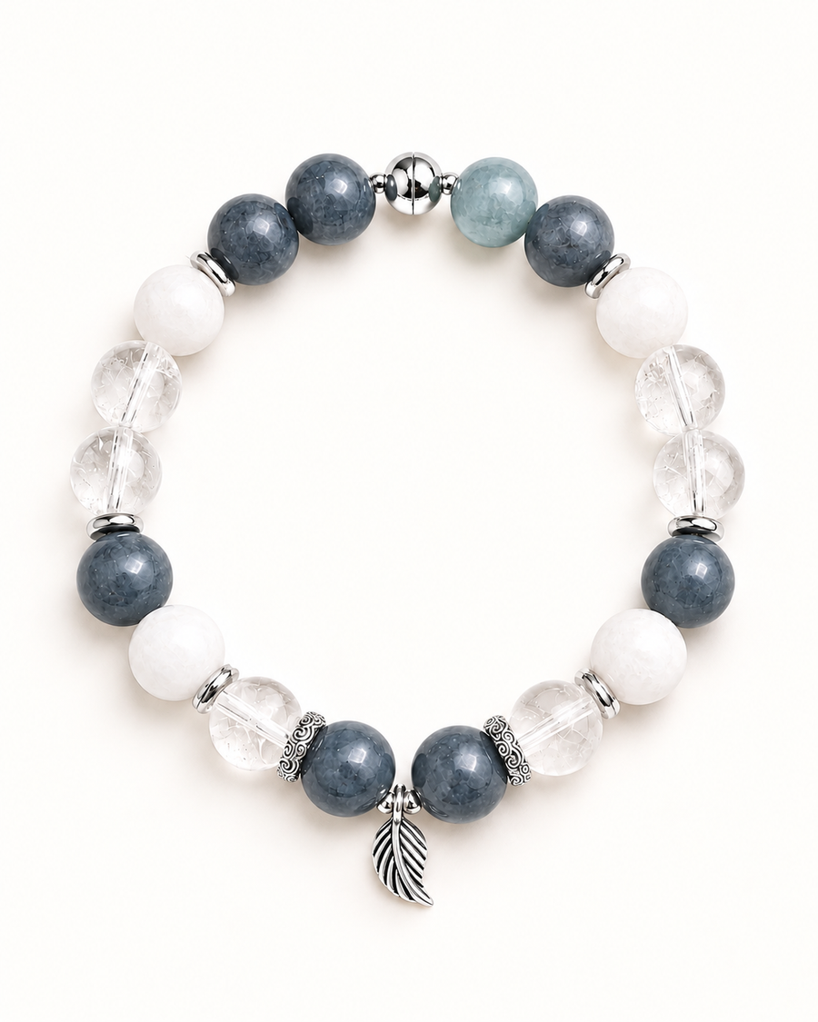 Serena Silver Leaf Calm Bracelet