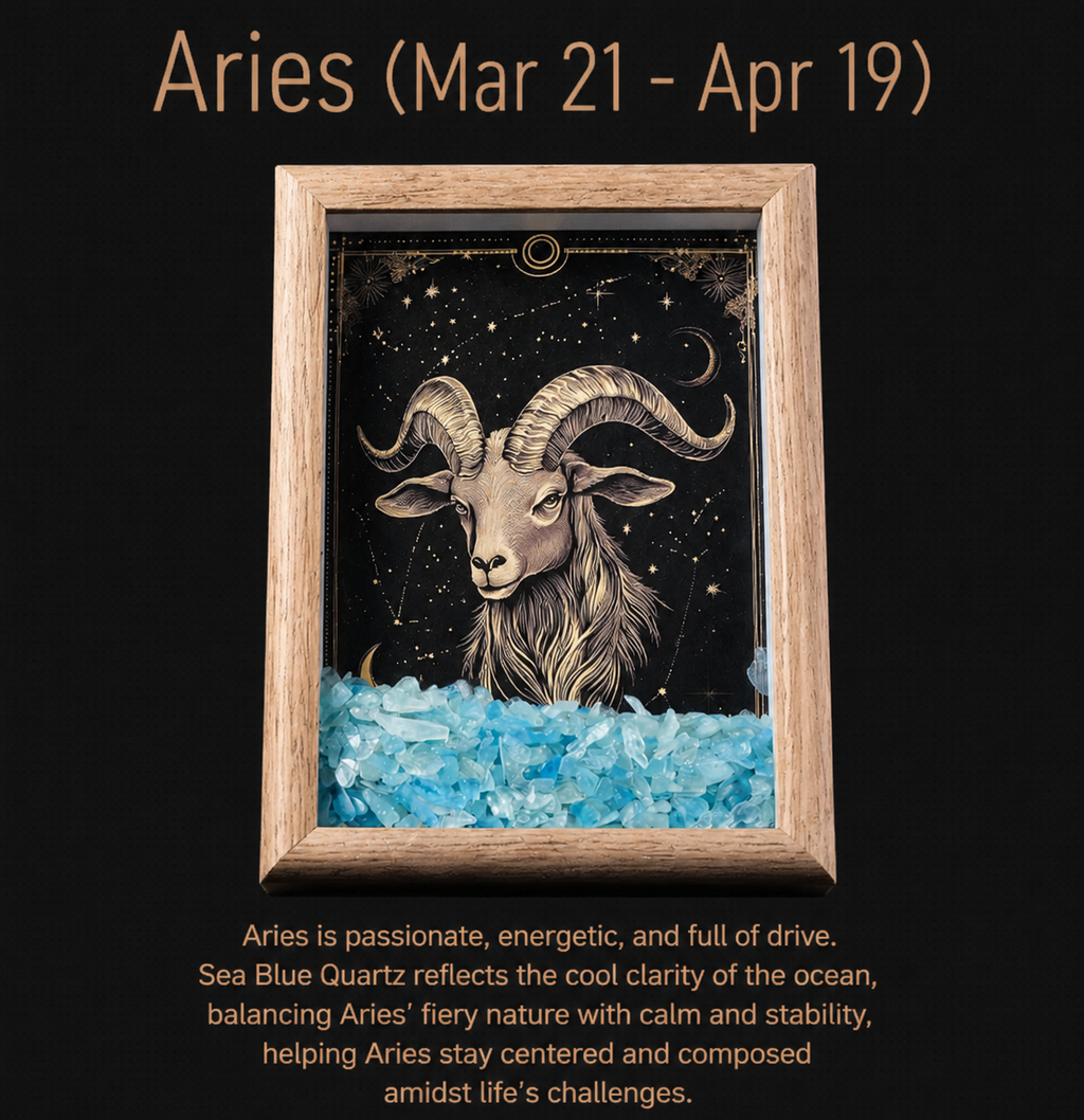 Zodiac Crystal Frame | Natural Crystal Specimen Collection