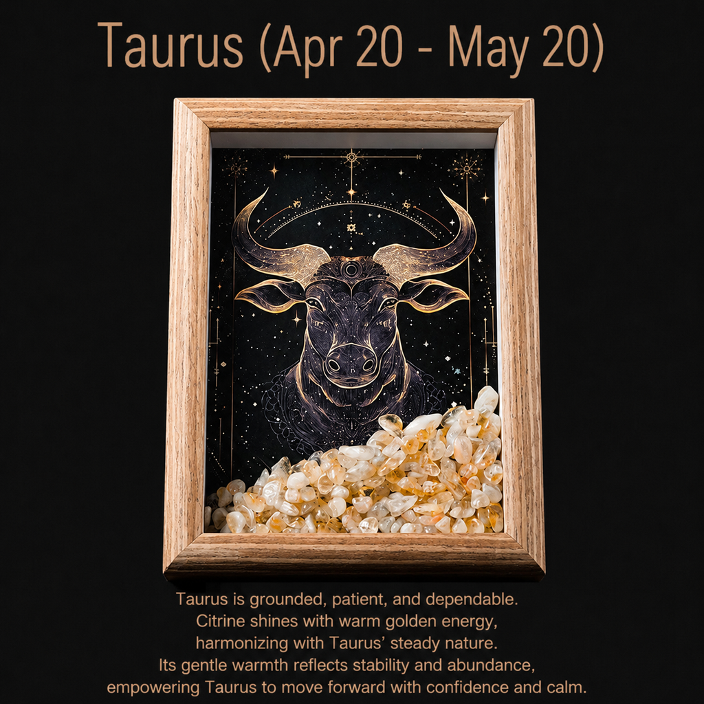 Zodiac Crystal Frame | Natural Crystal Specimen Collection