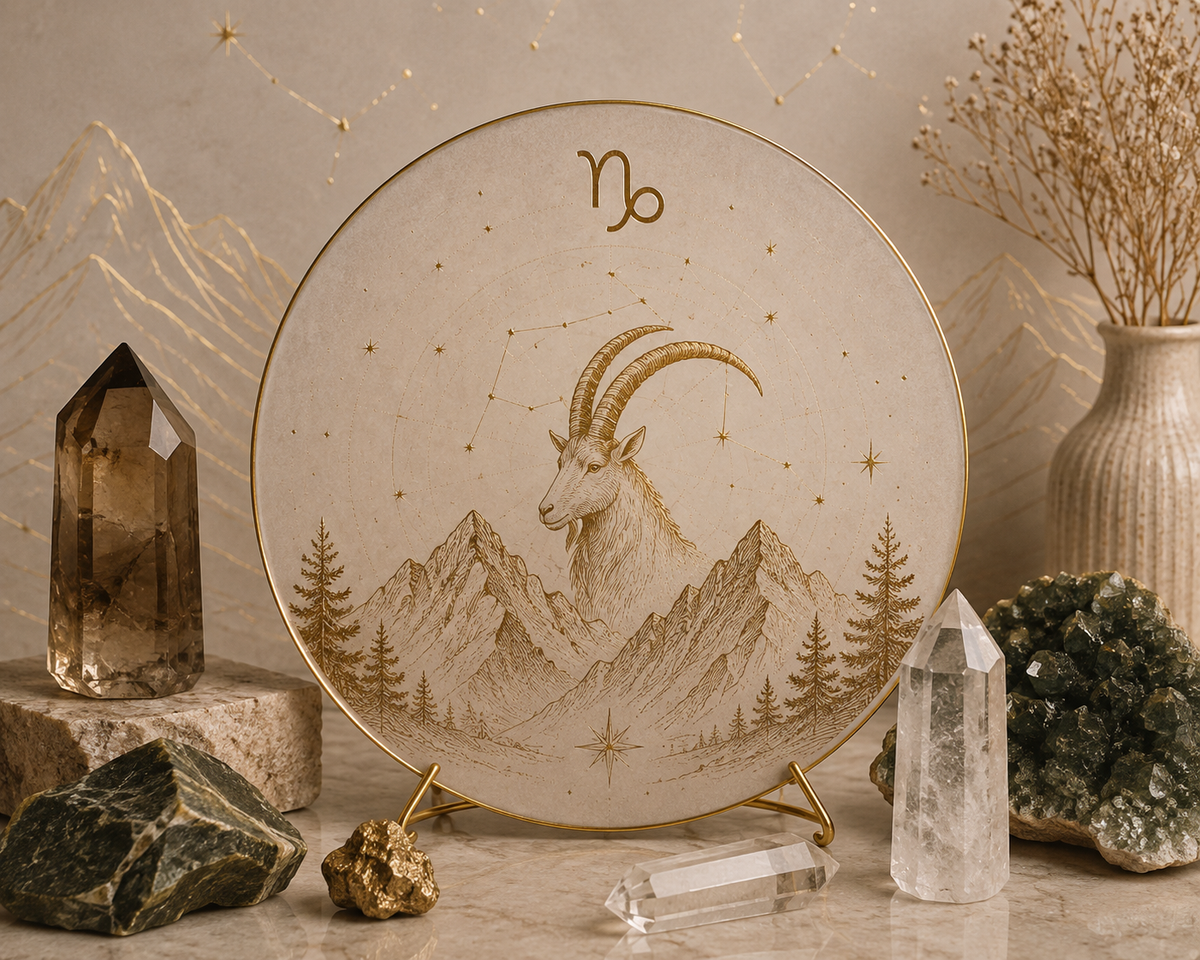 Capricorn inspired natural crystal still life by SoftLumina