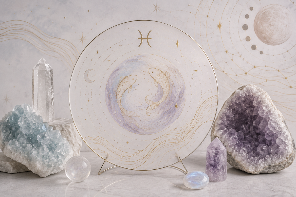 Pisces inspired natural crystal still life by SoftLumina