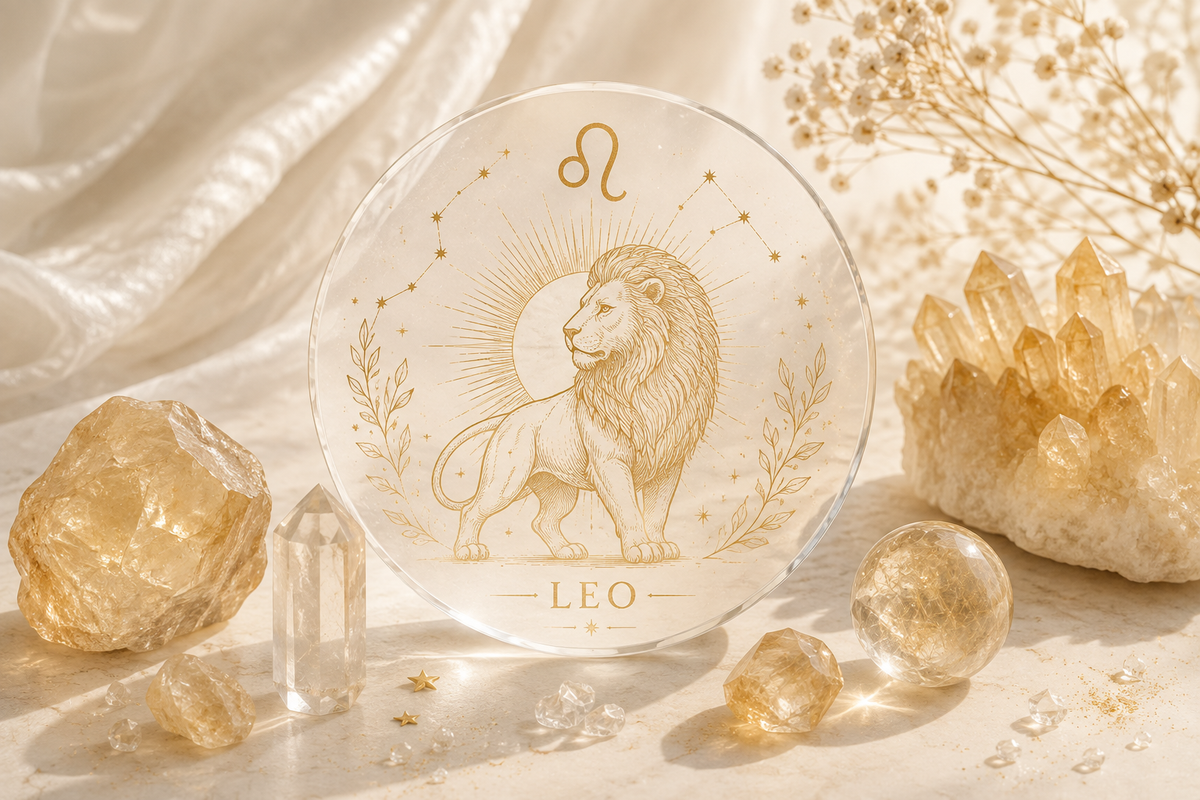 Leo inspired natural crystal still life by SoftLumina