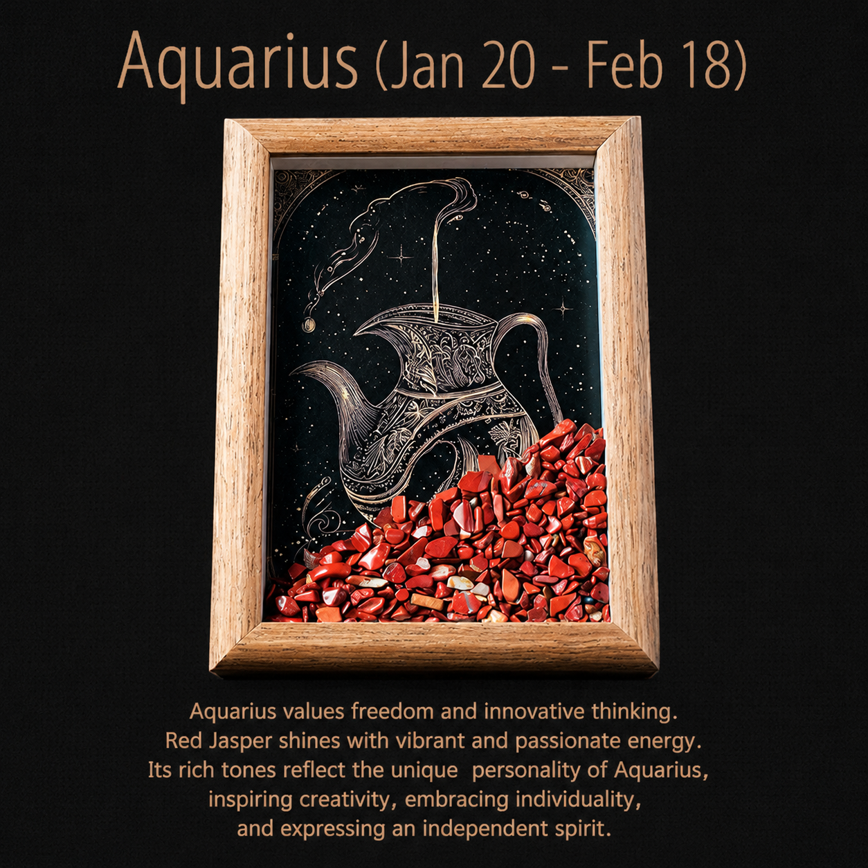 Zodiac Crystal Frame | Natural Crystal Specimen Collection