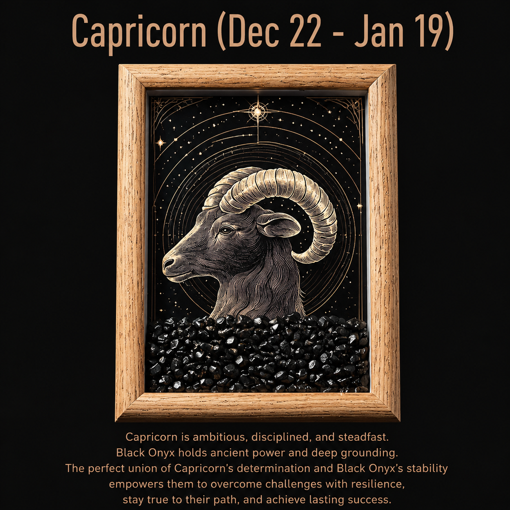 Zodiac Crystal Frame | Natural Crystal Specimen Collection